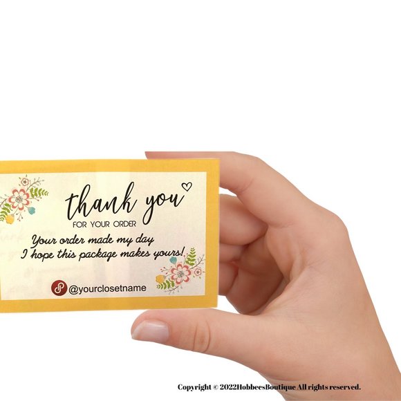 Thank You Poshmark, Etsy , Ebay   Packaging Insert Card - Picture 1 of 9